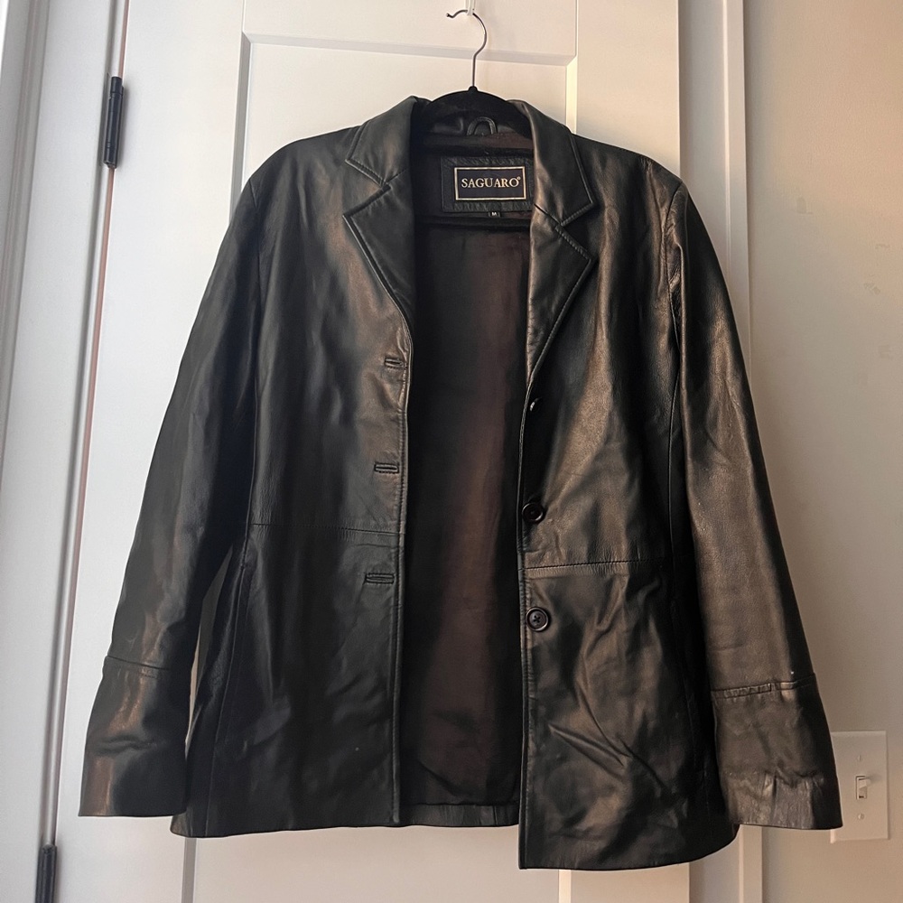 Vintage leather blazer